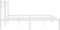 vidaXL - Bedframe - met - hoofdbord - metaal - wit - 183x213 - cm