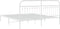 vidaXL - Bedframe - met - hoofdbord - metaal - wit - 183x213 - cm