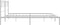 vidaXL - Bedframe - met - hoofdbord - metaal - wit - 183x213 - cm