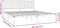 vidaXL - Bedframe - met - hoofdbord - metaal - wit - 183x213 - cm