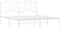 vidaXL - Bedframe - met - hoofdbord - metaal - wit - 183x213 - cm