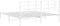 vidaXL - Bedframe - met - hoofdbord - metaal - wit - 183x213 - cm