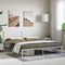 vidaXL - Bedframe - met - hoofdbord - metaal - wit - 183x213 - cm