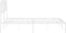 vidaXL - Bedframe - met - hoofdbord - metaal - wit - 183x213 - cm