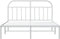 vidaXL - Bedframe - met - hoofdbord - metaal - wit - 183x213 - cm