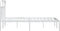 vidaXL - Bedframe - met - hoofdbord - metaal - wit - 183x213 - cm