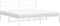 vidaXL - Bedframe - met - hoofdbord - metaal - wit - 193x203 - cm