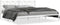 vidaXL - Bedframe - met - hoofdbord - metaal - wit - 193x203 - cm