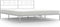 vidaXL - Bedframe - met - hoofdbord - metaal - wit - 193x203 - cm