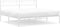 vidaXL - Bedframe - met - hoofdbord - metaal - wit - 193x203 - cm