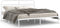 vidaXL - Bedframe - met - hoofdbord - metaal - wit - 193x203 - cm