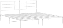 vidaXL-Bedframe-met-hoofdbord-metaal-wit-193x203-cm