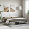 vidaXL - Bedframe - met - hoofdbord - metaal - wit - 193x203 - cm