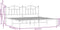 vidaXL - Bedframe - met - hoofdbord - metaal - wit - 193x203 - cm