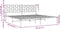vidaXL - Bedframe - met - hoofdbord - metaal - wit - 193x203 - cm