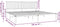 vidaXL - Bedframe - met - hoofdbord - metaal - wit - 193x203 - cm