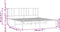 vidaXL - Bedframe - met - hoofdbord - metaal - wit - 193x203 - cm