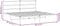 vidaXL - Bedframe - met - hoofdbord - metaal - wit - 193x203 - cm