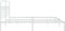 vidaXL - Bedframe - met - hoofdbord - metaal - wit - 193x203 - cm