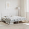 vidaXL - Bedframe - met - hoofdbord - metaal - wit - 193x203 - cm