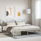 vidaXL - Bedframe - met - hoofdbord - metaal - wit - 193x203 - cm