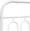 vidaXL - Bedframe - met - hoofdbord - metaal - wit - 193x203 - cm