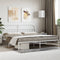 vidaXL - Bedframe - met - hoofdbord - metaal - wit - 193x203 - cm