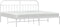 vidaXL - Bedframe - met - hoofdbord - metaal - wit - 193x203 - cm