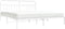 vidaXL - Bedframe - met - hoofdbord - metaal - wit - 193x203 - cm