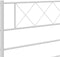 vidaXL - Bedframe - met - hoofdbord - metaal - wit - 193x203 - cm