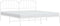 vidaXL - Bedframe - met - hoofdbord - metaal - wit - 193x203 - cm