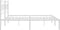 vidaXL - Bedframe - met - hoofdbord - metaal - wit - 193x203 - cm