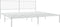 vidaXL - Bedframe - met - hoofdbord - metaal - wit - 193x203 - cm