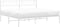 vidaXL - Bedframe - met - hoofdbord - metaal - wit - 193x203 - cm