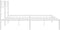 vidaXL - Bedframe - met - hoofdbord - metaal - wit - 193x203 - cm