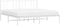 vidaXL - Bedframe - met - hoofdbord - metaal - wit - 193x203 - cm