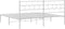 vidaXL - Bedframe - met - hoofdbord - metaal - wit - 193x203 - cm