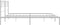 vidaXL - Bedframe - met - hoofdbord - metaal - wit - 193x203 - cm