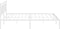 vidaXL - Bedframe - met - hoofdbord - metaal - wit - 193x203 - cm
