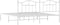 vidaXL - Bedframe - met - hoofdbord - metaal - wit - 193x203 - cm