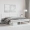 vidaXL - Bedframe - met - hoofdbord - metaal - wit - 193x203 - cm