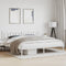 vidaXL - Bedframe - met - hoofdbord - metaal - wit - 193x203 - cm