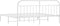 vidaXL - Bedframe - met - hoofdbord - metaal - wit - 193x203 - cm