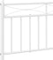 vidaXL - Bedframe - met - hoofdbord - metaal - wit - 193x203 - cm