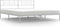 vidaXL - Bedframe - met - hoofdbord - metaal - wit - 200x200 - cm