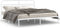 vidaXL - Bedframe - met - hoofdbord - metaal - wit - 200x200 - cm