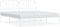vidaXL - Bedframe - met - hoofdbord - metaal - wit - 200x200 - cm