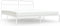 vidaXL - Bedframe - met - hoofdbord - metaal - wit - 200x200 - cm