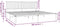 vidaXL - Bedframe - met - hoofdbord - metaal - wit - 200x200 - cm