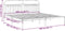 vidaXL - Bedframe - met - hoofdbord - metaal - wit - 200x200 - cm